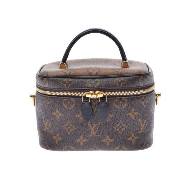 1 Louis Vuitton Monogram Reverse Vanity NV PM Brown Canvas Handbag