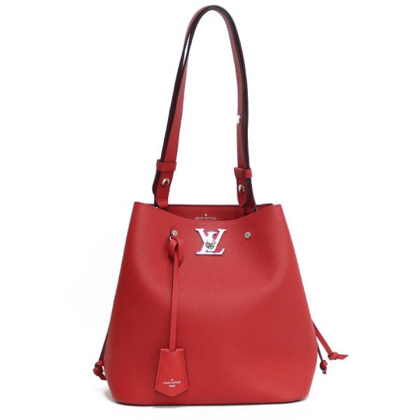 1 Louis Vuitton LockMe Bucket Bag Red