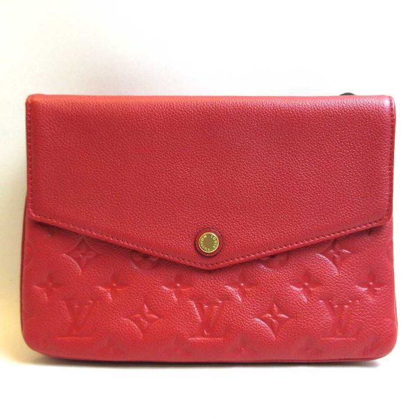 1 Louis Vuitton Mini Pochette Diagonal Hanging Twice Suise Red Monogram Implant