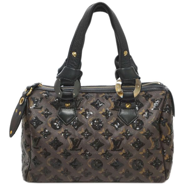 1 Louis Vuitton Monogram Eclipse Speedy Sequin Noir Black