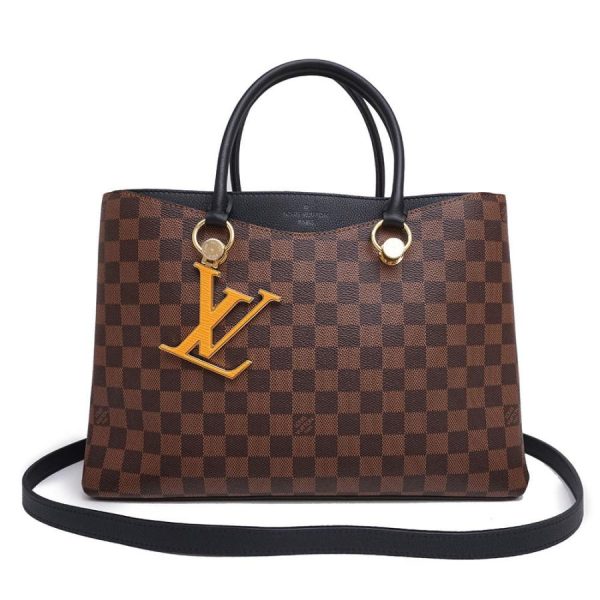 1 Louis Vuitton Riverside Diagonal Damier Ebene Shoulder Bag