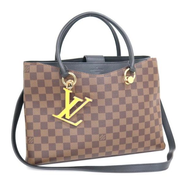 1 Louis Vuitton 2 Way Handbag Monogram Damier Brown