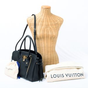 1 Louis Vuitton Mira MM 2 Way Bag Shoulder Calf Leather Noir Black