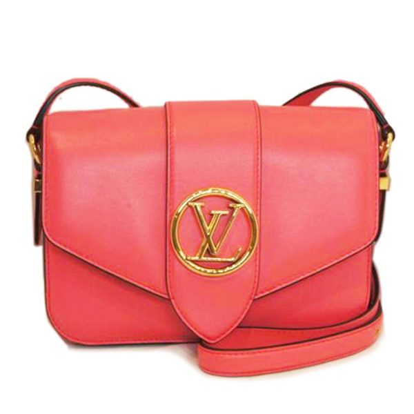 1 Louis Vuitton Pont 9 Calf Leather Dahlia Shoulder Bag Pink