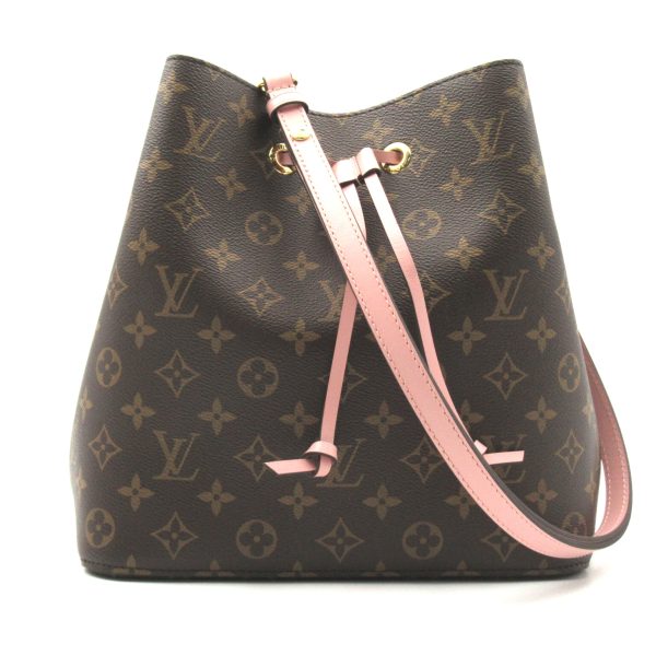 1 Louis Vuitton Neo PVC Coated Canvas Leather Monogram BrownPink Shoulder Bag