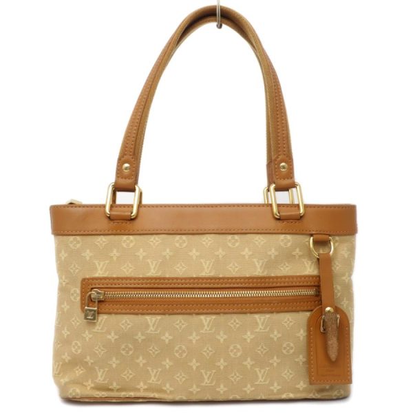 1 Louis Vuitton Lucile PM Tote Bag Monogram Mini Canvas Leather Beige