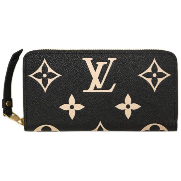 1 Louis Vuitton Bicolor Monogram Emplant Zippy wallet Black Beige