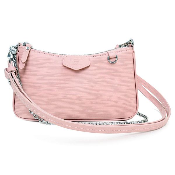 1 Louis Vuitton Easy Pouch Chain Shoulder Bag Epi Leather Pink Rose Ballerine