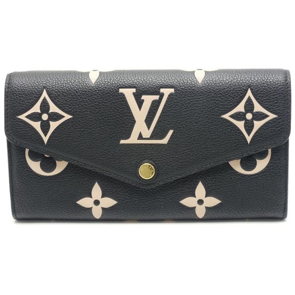 1 Louis Vuitton Portefeuille Sarah Long Wallet Bi color Monogram Amplant