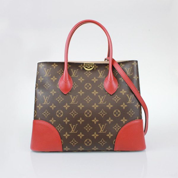 1 Louis Vuitton Flandrin Series 2 Way Bag Monogram Canvas Leather Cerise