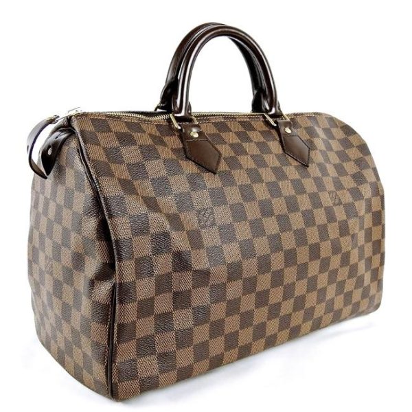 1 Louis Vuitton Speedy 35 Damier Handbag Brown Mini Boston