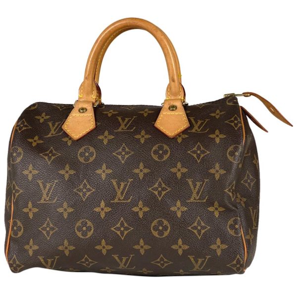 1 Louis Vuitton Speedy 25 Boston Bag Commuter Handbag Monogram Brown