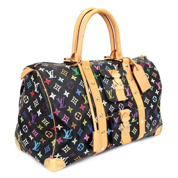 1 Louis Vuitton Keepall 45 Boston Bag Multicolor Black