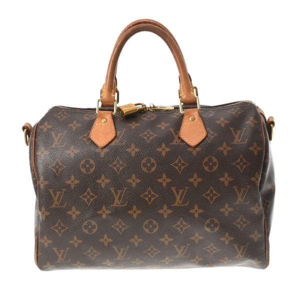 1 Louis Vuitton Monogram Speedy Bandouliere 30 Brown Canvas Handbag