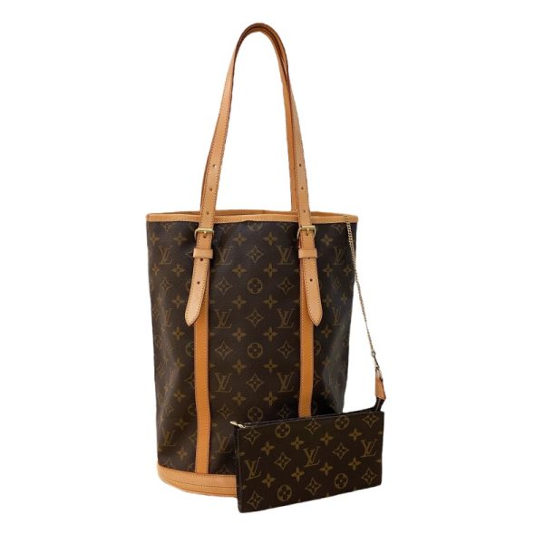 1 Louis Vuitton Monogram Canvas Bucket GM Shoulder Bag Brown