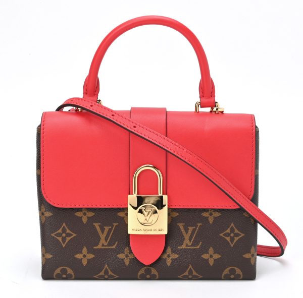 1 Louis Vuitton Locky BB Handbag Monogram Canvas Calf Leather Coquelicot Red