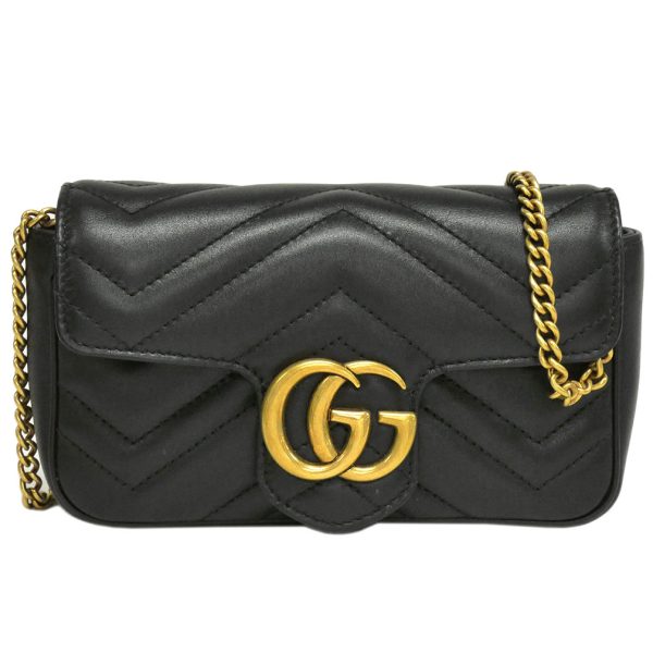 1 Gucci GG Marmont Quilted Leather Super Mini Bag Black