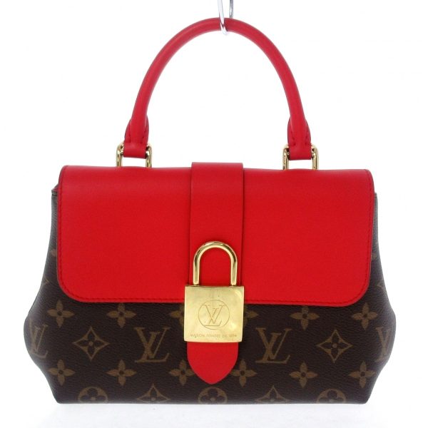 1 Louis Vuitton Locky BB Handbag Coquelicot Monogram Canvas Smooth Leather