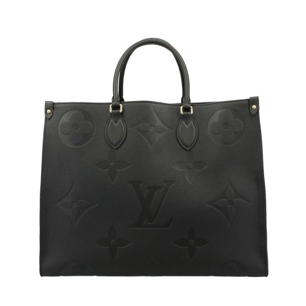 1 Louis Vuitton On The Go GM Handbag Monogram Implant Noir