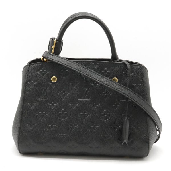 1 Louis Vuitton Monogram Implant Montaigne BB Handbag Black Shoulder Bag