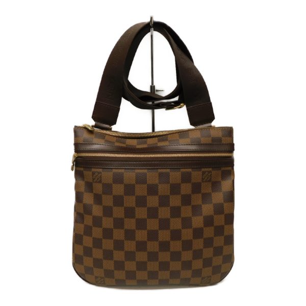 1 Louis Vuitton Pochette Bosphore Damier Ebene Brown Gold Shoulder Bag Hardware