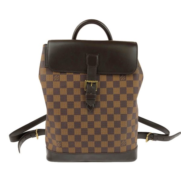 1 Louis Vuitton Damier Soho Rucksack Backpack Bag Brown