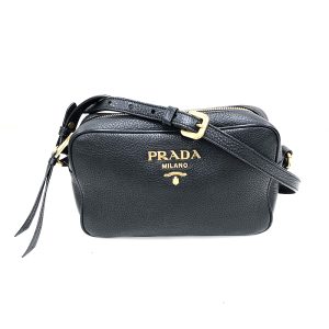 1 Prada Leather Shoulder Bag Black