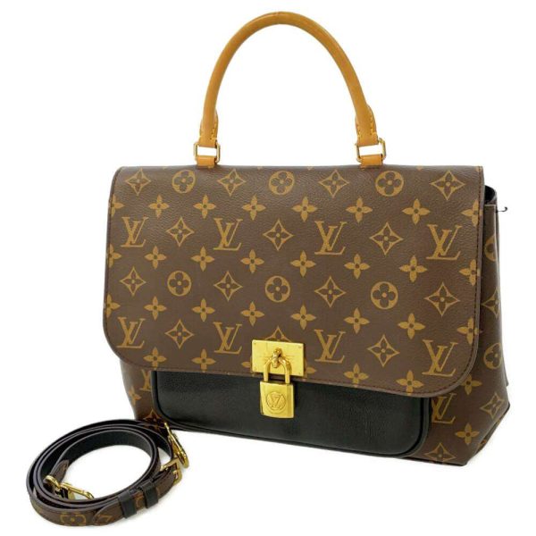 1 Louis Vuitton 2 Way Shoulder Bag Monogram Marignan Black