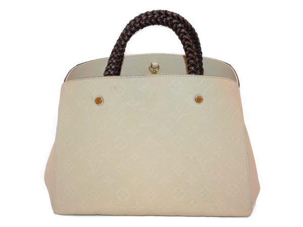 1 Louis Vuitton Montaigne MM Shoulder Bag Amplant white