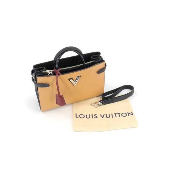 10 Louis Vuitton Twist Tote Shoulder Bag Epi Leather Camel Silver Hardware