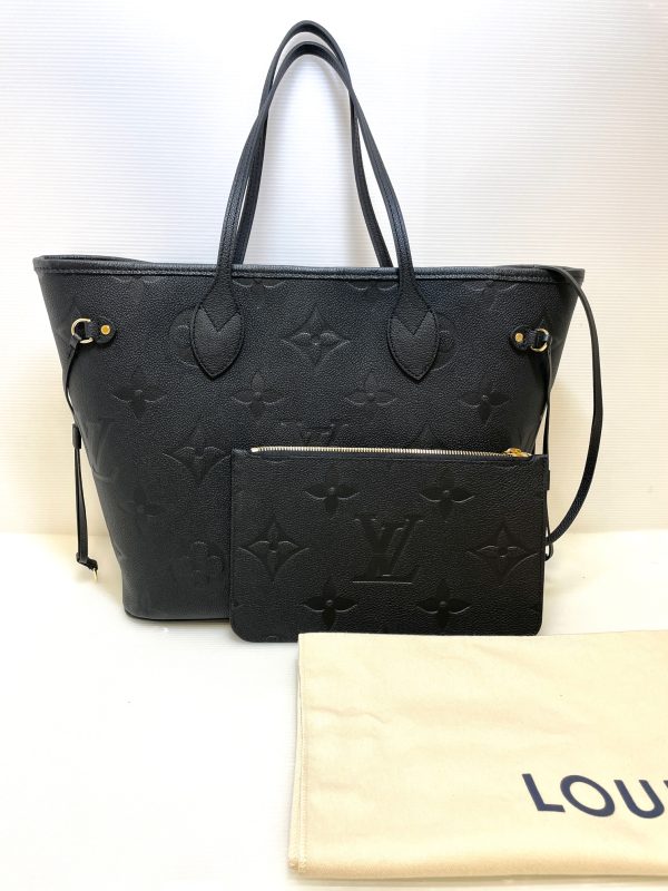 10 Louis Vuitton Tote Bag Neverfull MM Monogram Emplant Noir