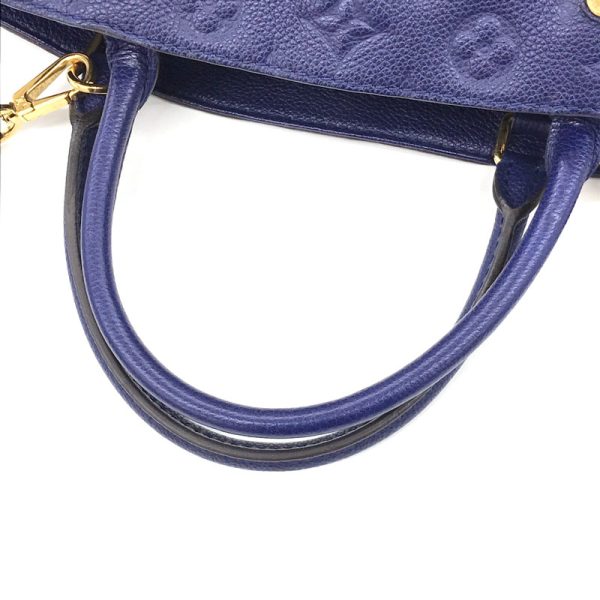 10 Louis Vuitton 2 Way Hand Shoulder Bag Monogram Empreinte Montaigne BB Leather Blue