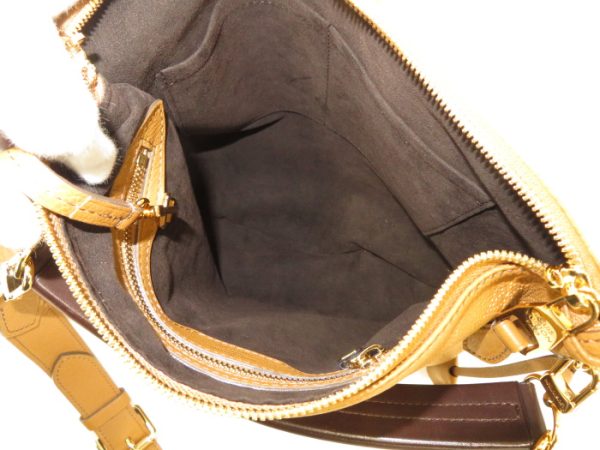 10 Louis Vuitton Selene PM 2 Way Handbag Monogram Mahina Leather Caramel Brown