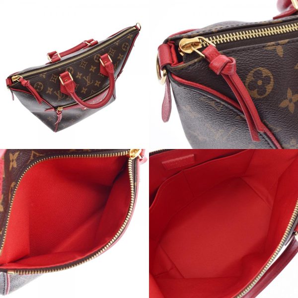 11 Louis Vuitton Tournel PM 2WAY Handbag Cerise Canvas Shoulder Bag