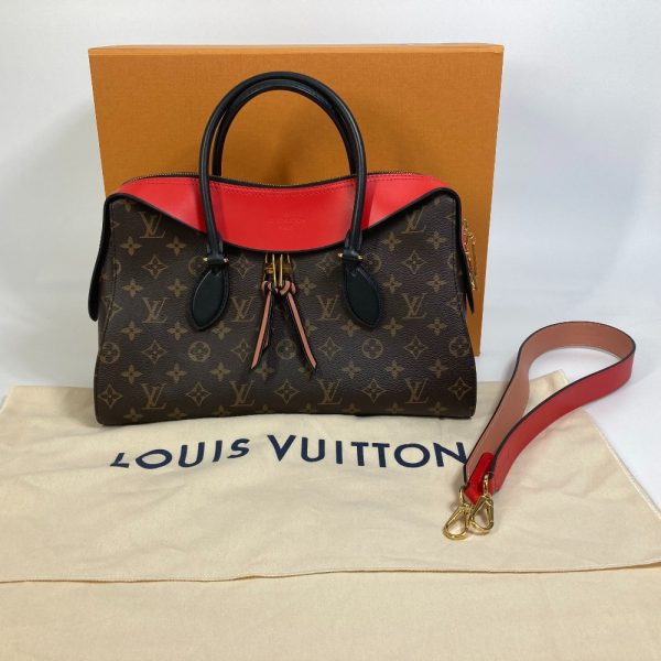 12 Louis Vuitton Tuileries Tote Bag Monogram Canvas Kabuki Brown