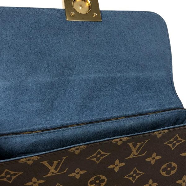 12 Louis Vuitton Locky BB Handbag Monogram Canvas Calfskin Blue