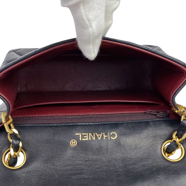 13 Chanel Single Matelasse Single Flap Chain Shoulder Bag Cocomark CC Shoulder Bag Leather Black