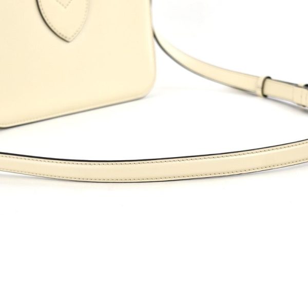 15 Louis Vuitton Ponneuf Shoulder Bag Crossbody Smooth Leather Claim White Beige