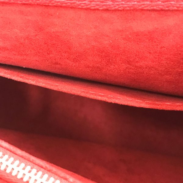 15 Louis Vuitton 2 Way Hand Shoulder Bag Leather Red