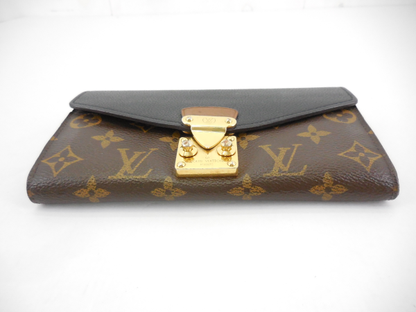 2 Louis Vuitton Portefeuille Palace Monogram Bi Fold Wallet Long Wallet Noir