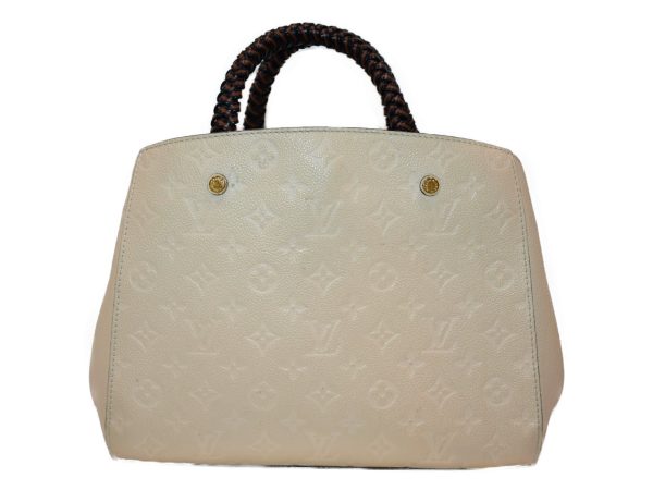 2 Louis Vuitton Montaigne MM Shoulder Bag Amplant white