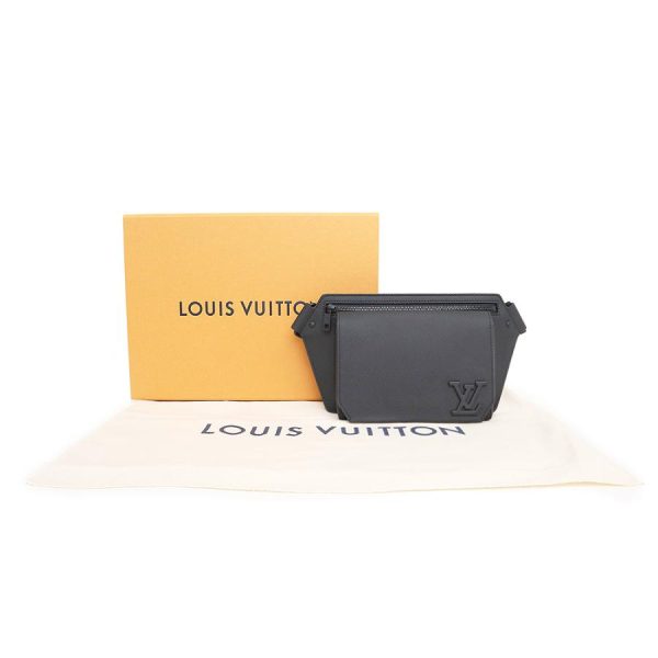 2 Louis Vuitton Bum Bag NV Body Bag Waist Bag Grain Leather Grain Leather Black