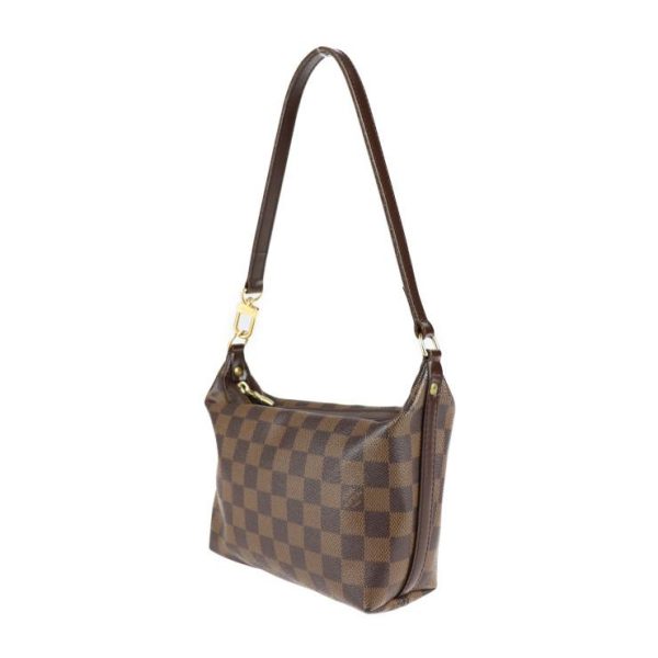 2 Louis Vuitton Irovo PM Handbag Semi Shoulder Bag Damier Canvas Leather Ebene