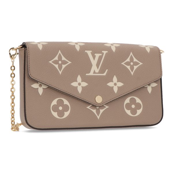 2 Louis Vuitton Pochette Felicie Tourtrail Claim Monogram Implant Leather Hand Bag