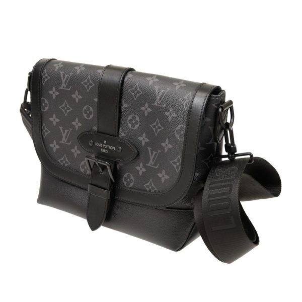 2 Louis Vuitton Saumur Messenger Bag Monogram Eclipse Canvas Bag