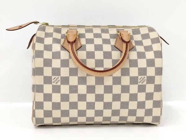 2 Louis Vuitton Speedy 25 Boston Bag Damier Azur