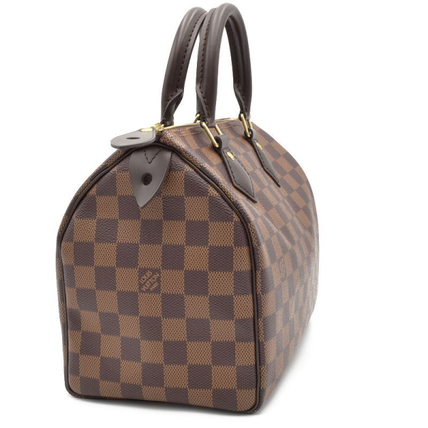 2 Louis Vuitton Speedy 25 Damier Ebene Handbag Mini Boston Bag Brown