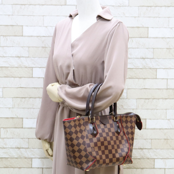 2 Louis Vuitton Damier Kaisa Tote PM Damier Handbag Brown