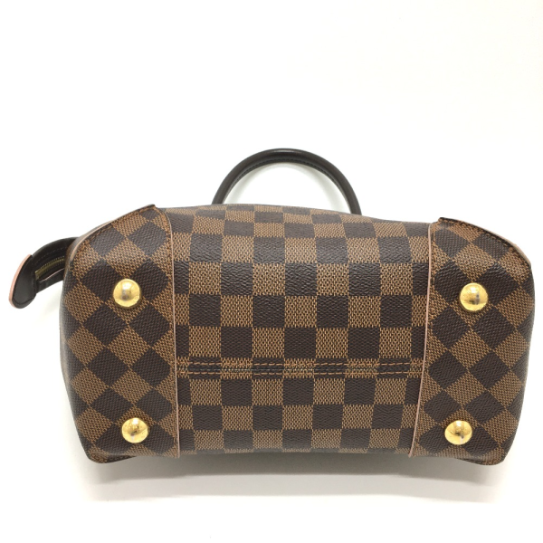 2 Louis Vuitton Kaisa PM Slanted Tote Damier Canvas Rose Ballerine Brown