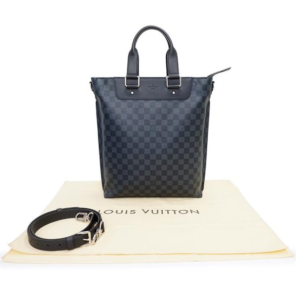 2 Louis Vuitton Coverjour Diagonal Damier Cobalt Shoulder Bag Black